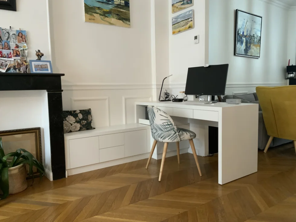 Bureau sur mesure – conception de mobilier de bureau par Claire décoratrice à Arras