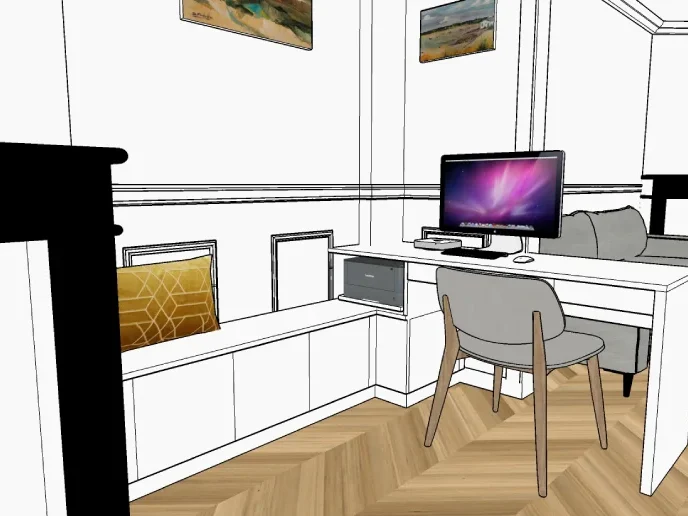 Conception d'un meuble sur mesure (2) – plan et design par Claire décoratrice à Arras